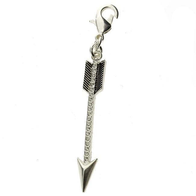 Pilgrim Mega Charms Cupids Arrow, Crystal/Silver