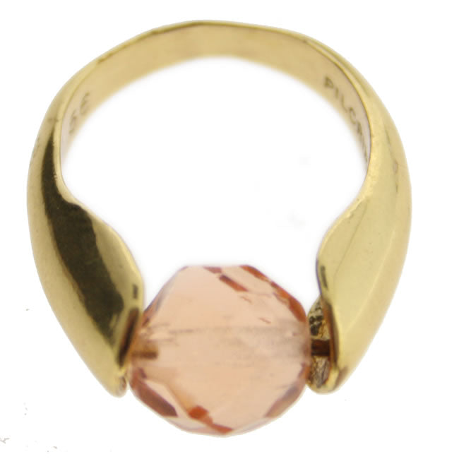 Pilgrim Elegant Eye Lovely Elegant Eye Ring, Peach/Gold