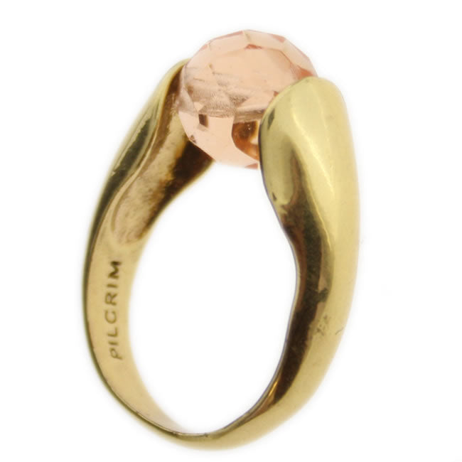 Pilgrim Elegant Eye Lovely Elegant Eye Ring, Peach/Gold