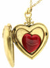 Pilgrim Valentine Twin Chain Locket Necklace, Red/Gold