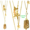 Pilgrim Touch Of Nature Necklace, White/Gold