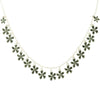 Pilgrim Blossom All Around Necklace, Green/Silver