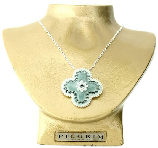 Pilgrim Elements Of Joy Elaborate Pendant, Blue/Silver