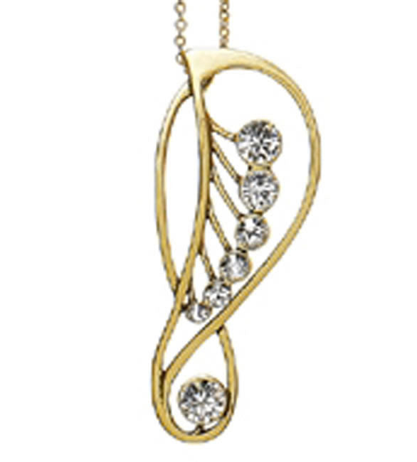 Pilgrim Nouveaux Pendant, Crystal/Gold