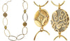 Pilgrim Ethnic Nature Long Necklace, Brown/Gold
