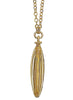 Pilgrim Grooves, Simple Seed Pod Pendant, Crystal/Gold