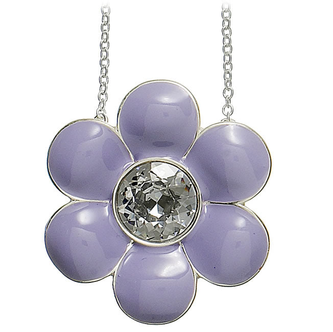 Pilgrim Sping Garden Flower Pendant, Pastel/Silver