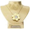 Pilgrim Sping Garden Flower Pendant, White/Gold