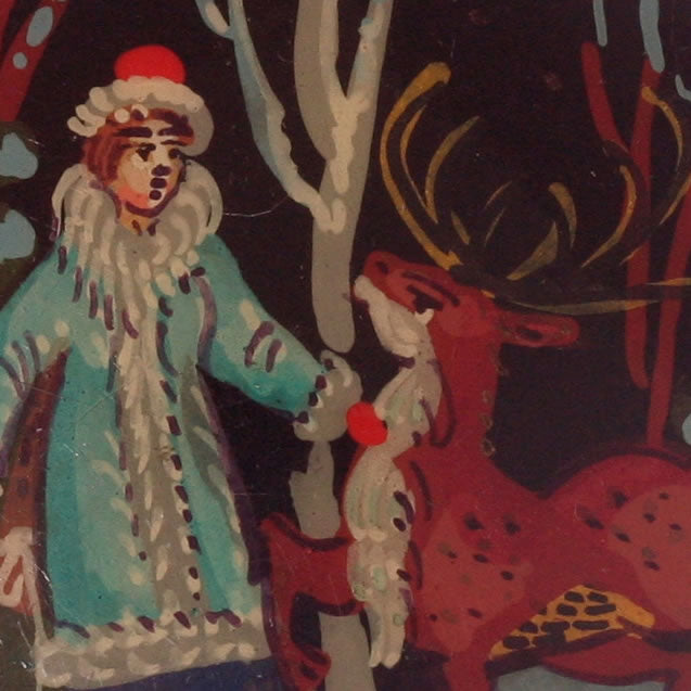 Russian Lacquer Brooch