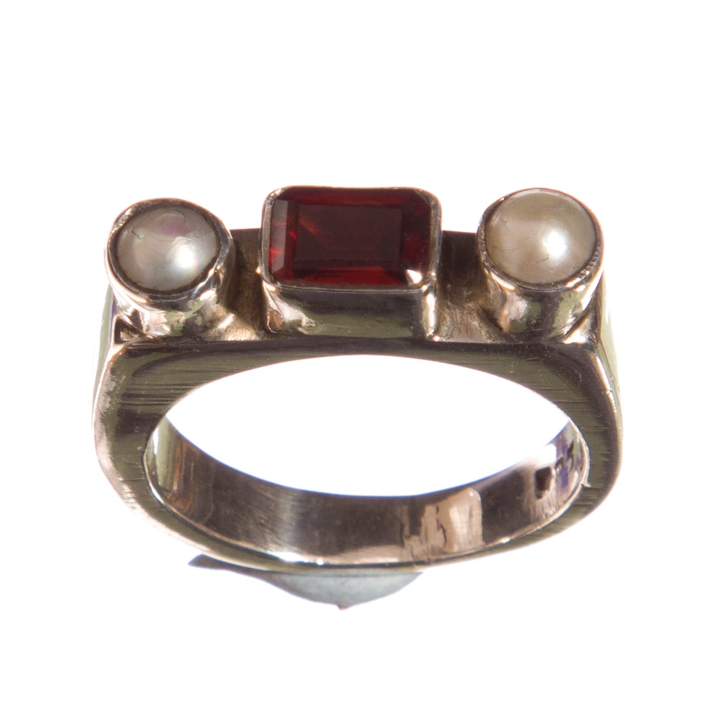 Garnet and Pearl Ring