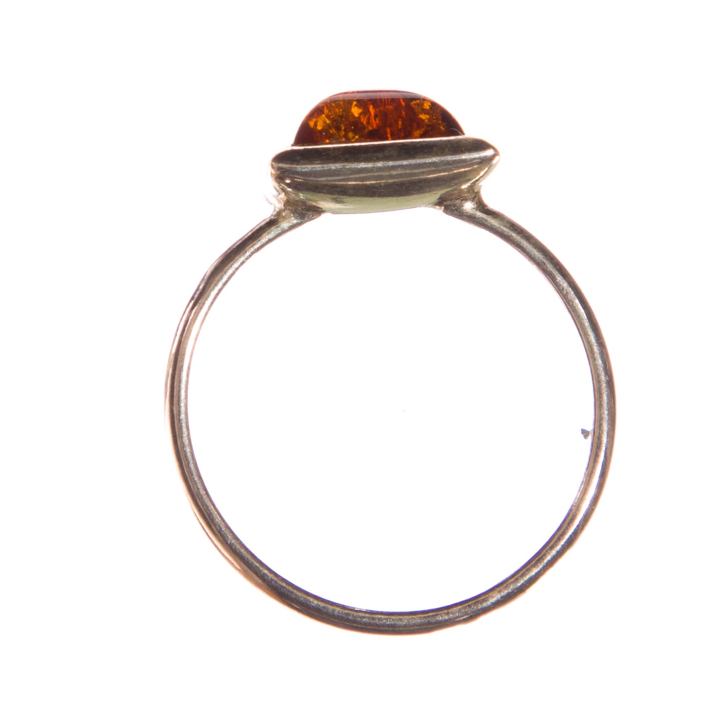 Pretty Square Amber Ring