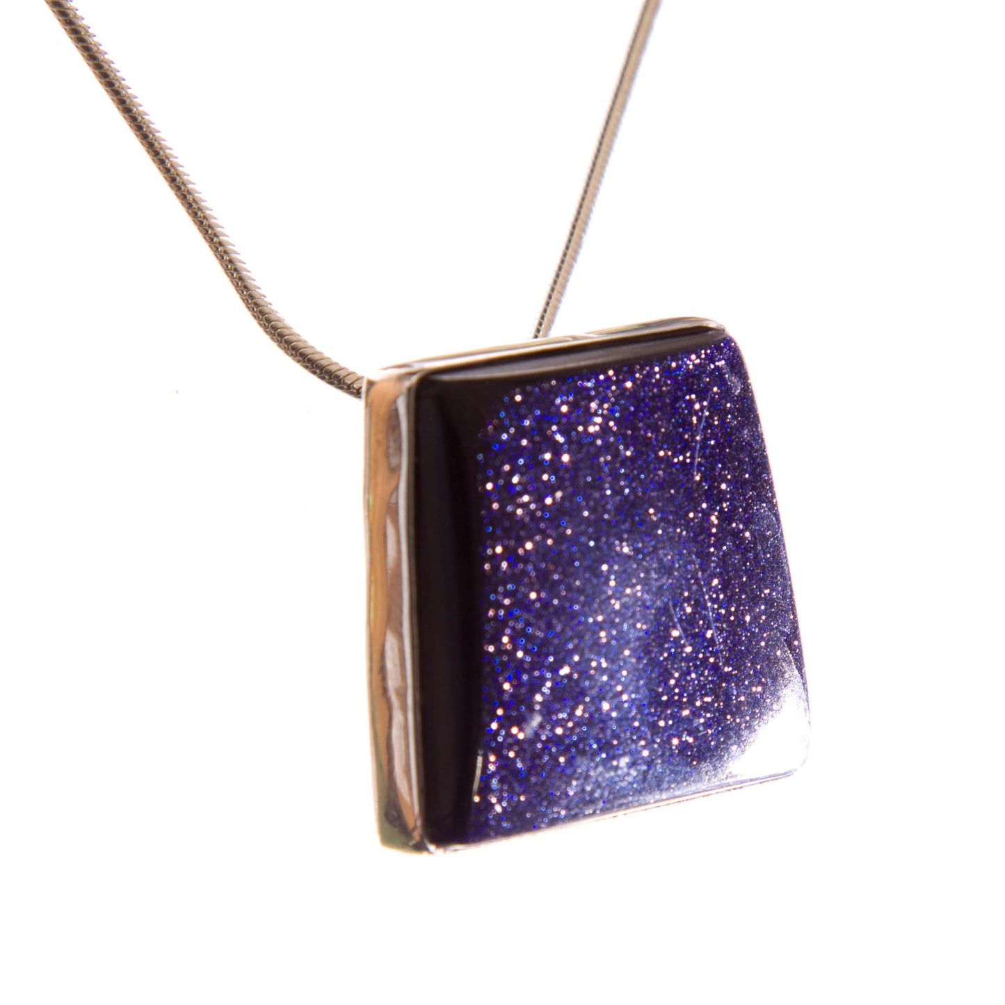 Sterling Silver Pendant with Black Goldstone