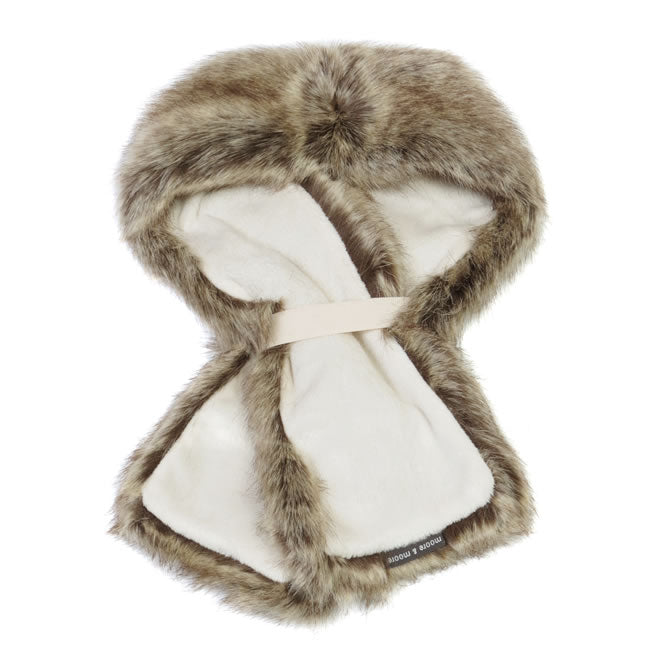 Faux Fur Tippet Scarf by Helen Moore in Truffle.