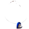 Watch this Space Necklace, Heart on Heart Collection, Blue/Silver