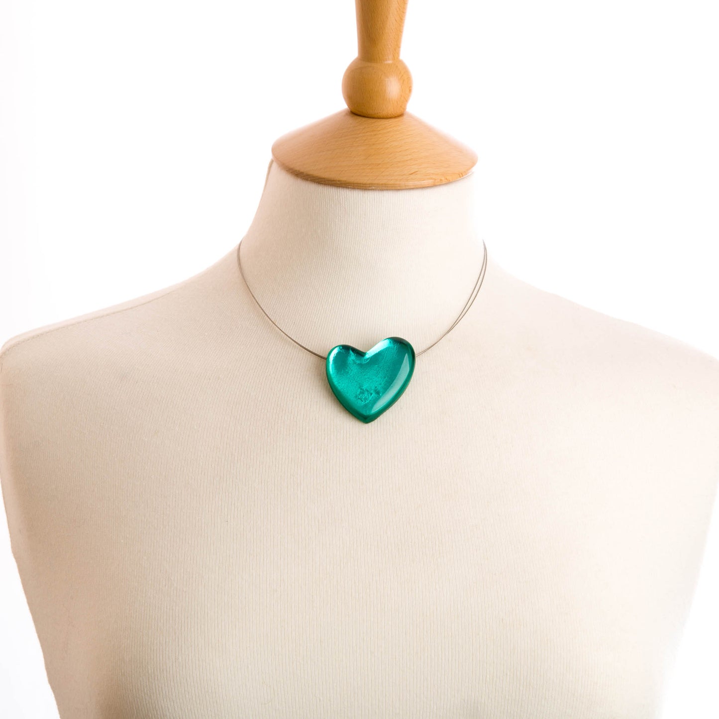 Watch this Space Necklace, Pure Hearts Collection, Turquoise/Silver
