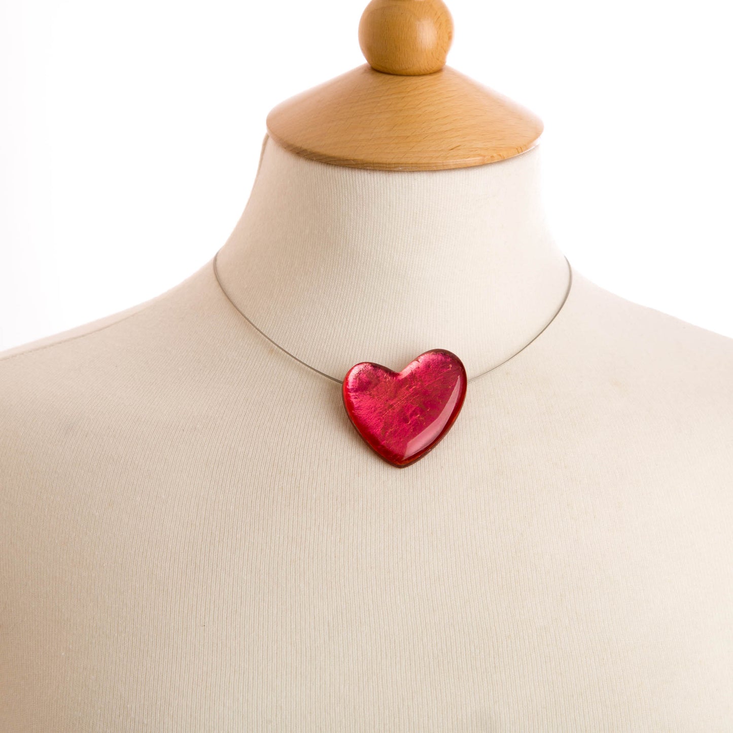 Watch this Space Necklace, Pure Hearts Collection, Pink/Silver