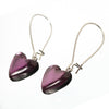 Watch this Space Earrings, Heart Trail Collection, Purple.