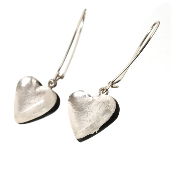 Watch this Space Earrings, Heart Trail Collection, Silver.