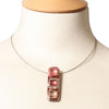 Watch this Space Pendant Necklace from the Irregular Squares Collection, Rose