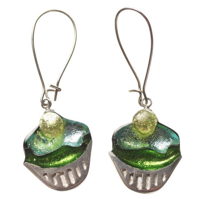 Watch this Space Earrings from the Cupcake Collection, Pineapple/Silver