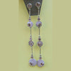 Pilgrim Pendulum Pendulum Earrings, Purple/Silver