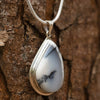 Dendrtic Agate set in  Sterling Silver Pendant