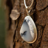 Dendrtic Agate set in  Sterling Silver Pendant