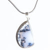 Dendritic Agate set in  Sterling Silver Pendant