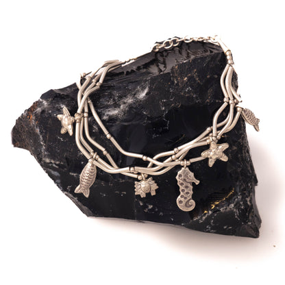 Karen Hill Tribe Bracelet, 99.5% Pure Silver