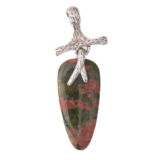 Sterling Silver and Bloodstone Pendant