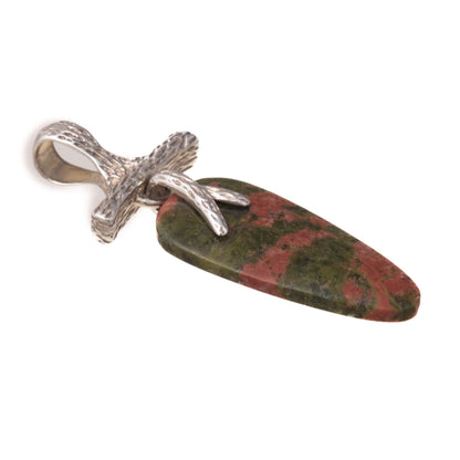 Sterling Silver and Bloodstone Pendant