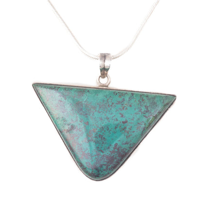 Natural Turquoise & Sterling Silver Pendant – Sky-Blue Gemstone Jewellery UK