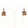 Konplott, Ballroom Crystal Cluster French Hook Earrings, Yellow Oyster/Silver