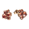 Konplott, Ballroom Crystal Cluster Studs, Coral Red/Gold