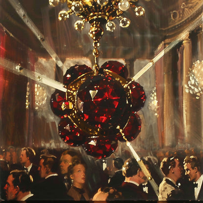 Pilgrim Globe Clip On Earrings, Red/Gold