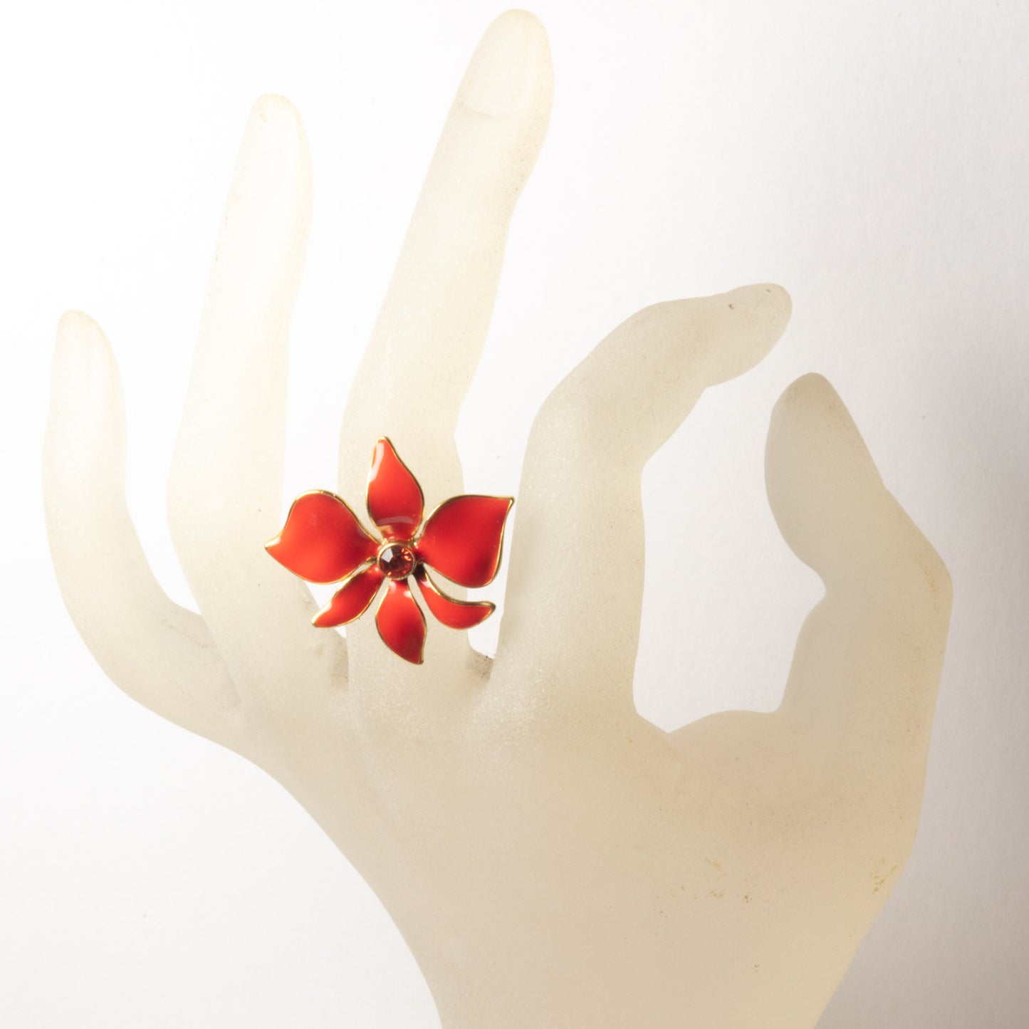 Pilgrim, Adjustable Sweet Sensation Ring, Coral/Gold