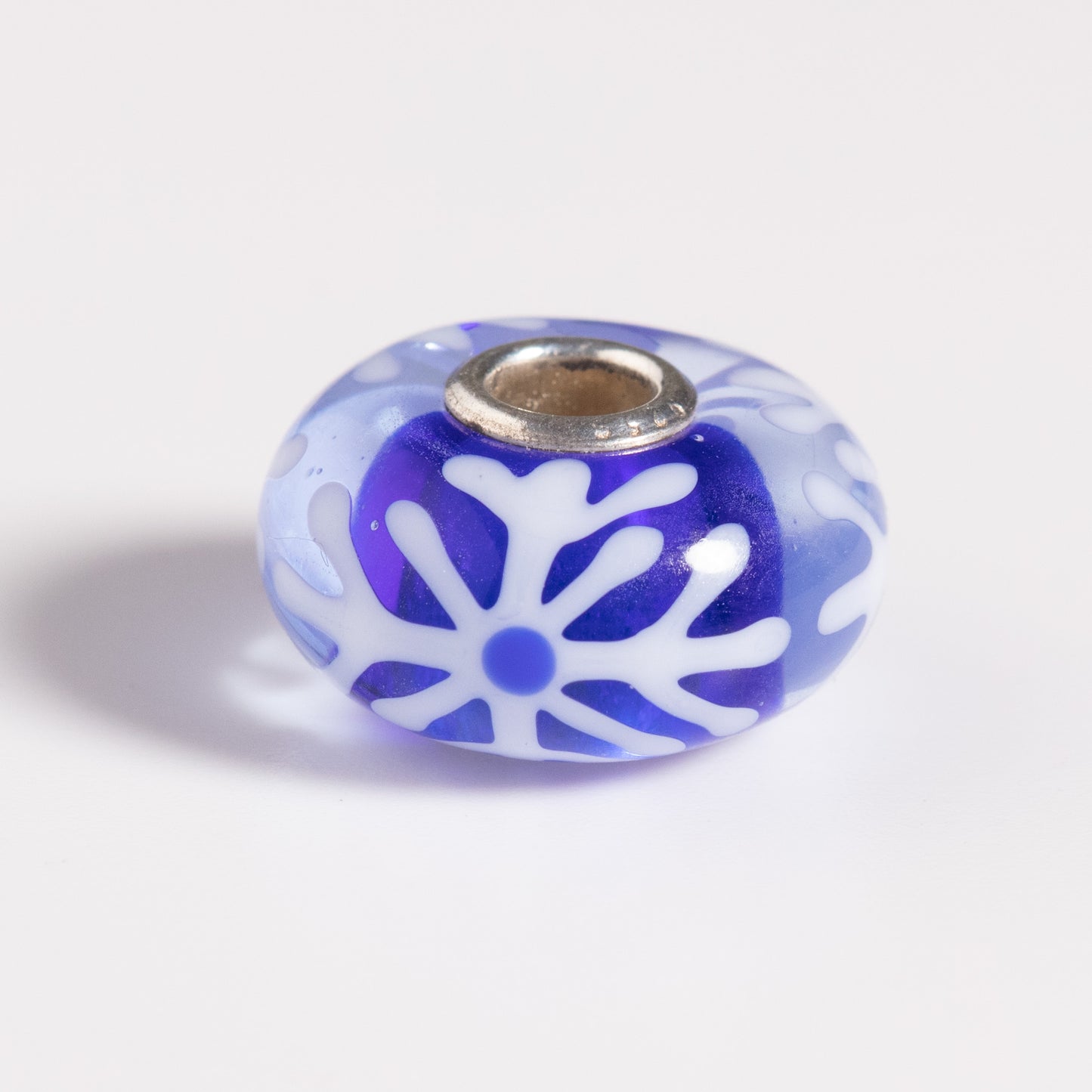 Cobalt Daisy Unique Trollbeads Glass Bead