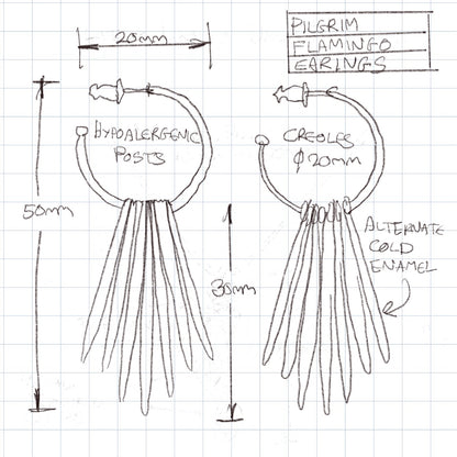 Pilgrim, Earrings, Silver Plated, Flamingo