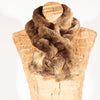 Faux Fur Ruffle Scarf by Helen Moore in Vintage Caramel