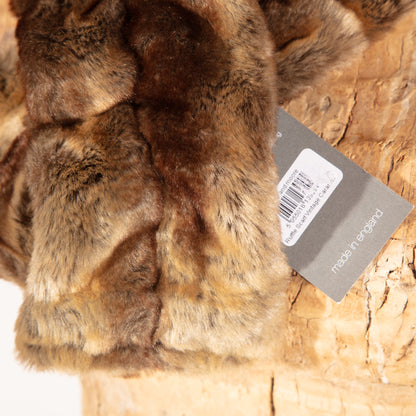 Faux Fur Ruffle Scarf by Helen Moore in Vintage Caramel