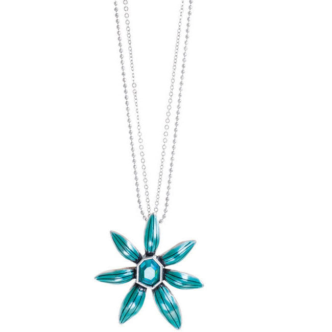 A&C Sweet Flower Pendant, Blue
