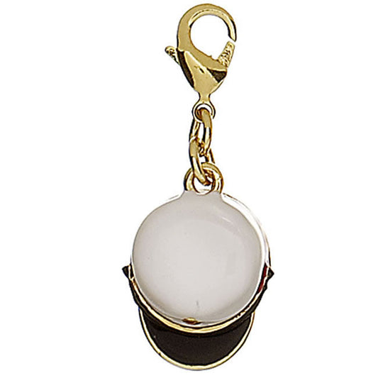 Pilgrim Charms Hat Charm, White/Gold