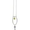Pilgrim Sping Garden Hoop Pendant, Pastel/Silver