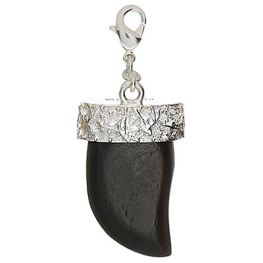 Pilgrim Charms Wooden Tusk Charm, Brown/Silver