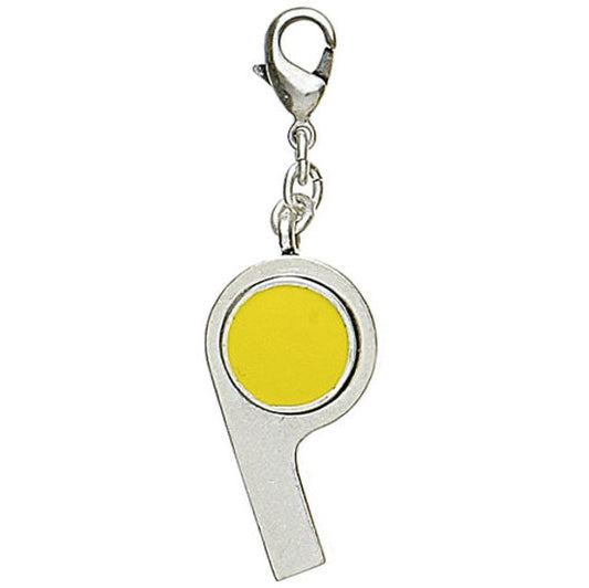 Pilgrim Charms Whistle Charm, Green/Yellow/Silver