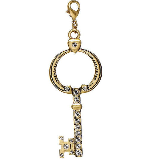 Pilgrim Mega Charm Magnificent Crystal Key Mega Charm, Crystal/Gold