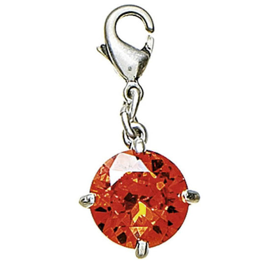 Pilgrim Charms Rock Charm, Orange/Silver