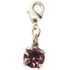 Pilgrim Charms Rock Charm, Pink/Silver
