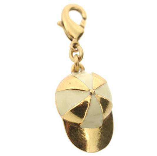 Pilgrim Charms Cap Charm, White/Gold