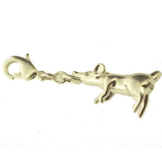 Pilgrim Charms Pet Rat Charm, Silver